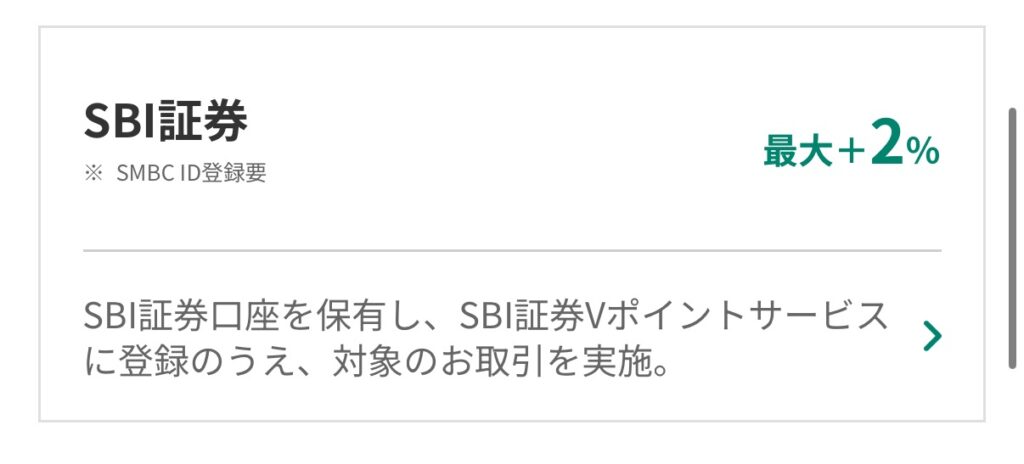 SBI証券2%連携